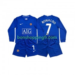 Maillot Rétro Extérieur Manchester United Cristiano Ronaldo 7 2008 Manches Longues Jeune Enfant(+shorts)