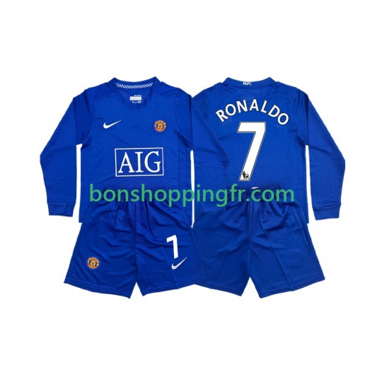 Maillot Rétro Extérieur Manchester United Cristiano Ronaldo 7 2008 Manches Longues Jeune Enfant(+shorts) Maillot Rétro Extérieur Manchester United Cristiano Ronaldo 7 2008 Manches Longues Jeune Enfant(+shorts)