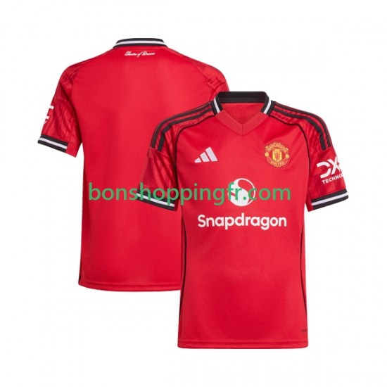 Maillot Domicile Manchester United 2025-2026 Manches Courtes Homme Maillot Domicile Manchester United 2025-2026 Manches Courtes Homme