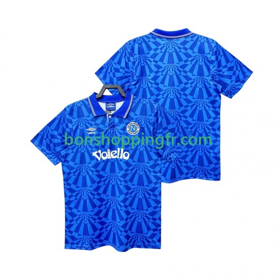 Maillot Rétro Domicile Naples 1991 1993 Manches Courtes Homme Maillot Rétro Domicile Naples 1991 1993 Manches Courtes Homme