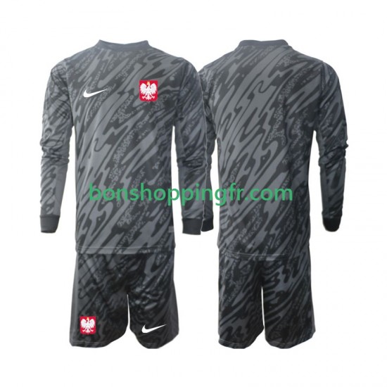 Maillot Extérieur Pologne Gardien 2024 Manches Longues Jeune Enfant(+shorts) Maillot Extérieur Pologne Gardien 2024 Manches Longues Jeune Enfant(+shorts)