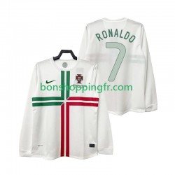 Maillot Rétro Extérieur Portugal Cristiano Ronaldo 7 2012 Manches Longues Homme