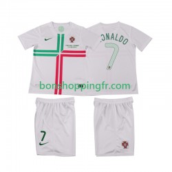 Maillot Rétro Extérieur Portugal Cristiano Ronaldo 7 2012 Manches Courtes Jeune Enfant(+shorts)