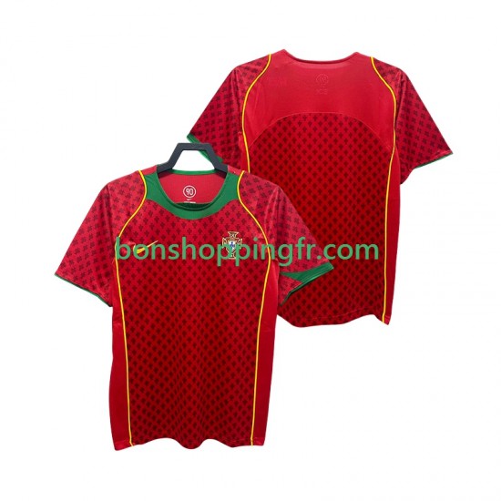 Maillot Rétro Domicile Portugal 2004 Manches Courtes Homme Maillot Rétro Domicile Portugal 2004 Manches Courtes Homme