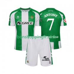 Maillot Domicile Real Betis Antony 7 2025-2026 Manches Courtes Jeune Enfant(+shorts)