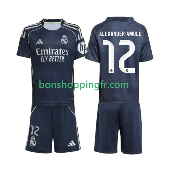 Maillot Extérieur Real Madrid Alexander-Arnold 12 2025-2026 Manches Courtes Jeune Enfant(+shorts) Maillot Extérieur Real Madrid Alexander-Arnold 12 2025-2026 Manches Courtes Jeune Enfant(+shorts)