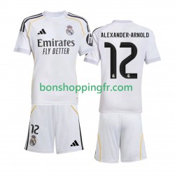 Maillot Domicile Real Madrid Alexander-Arnold 12 2025-2026 Manches Courtes Jeune Enfant(+shorts)