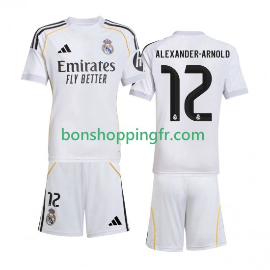 Maillot Domicile Real Madrid Alexander-Arnold 12 2025-2026 Manches Courtes Jeune Enfant(+shorts) Maillot Domicile Real Madrid Alexander-Arnold 12 2025-2026 Manches Courtes Jeune Enfant(+shorts)