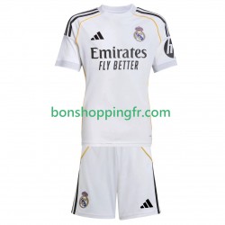 Maillot Domicile Real Madrid 2025-2026 Manches Courtes Jeune Enfant(+shorts)
