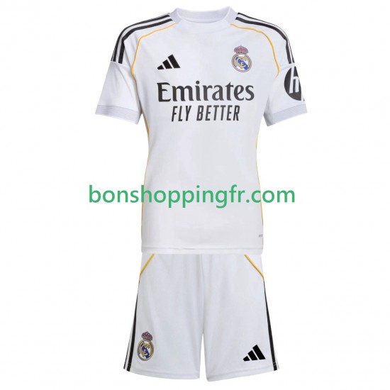 Maillot Domicile Real Madrid 2025-2026 Manches Courtes Jeune Enfant(+shorts) Maillot Domicile Real Madrid 2025-2026 Manches Courtes Jeune Enfant(+shorts)