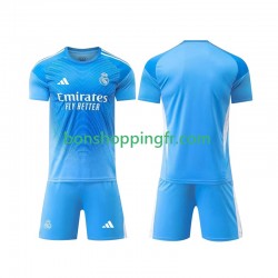 Maillot Domicile Real Madrid Gardien 2025-2026 Manches Courtes Jeune Enfant(+shorts)
