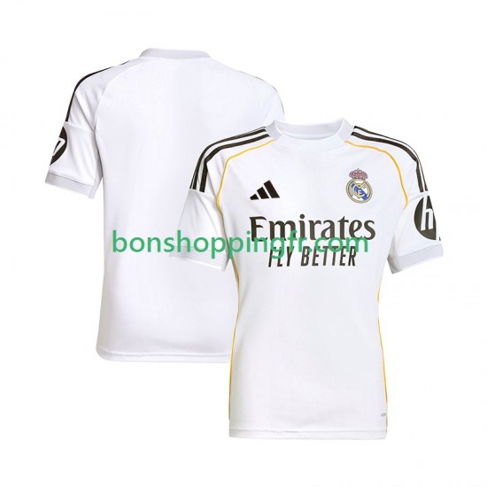 Maillot Domicile Real Madrid 2025-2026 Manches Courtes Homme Maillot Domicile Real Madrid 2025-2026 Manches Courtes Homme