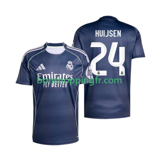 Maillot Extérieur Real Madrid Huijsen 24 2025-2026 Manches Courtes Homme Maillot Extérieur Real Madrid Huijsen 24 2025-2026 Manches Courtes Homme