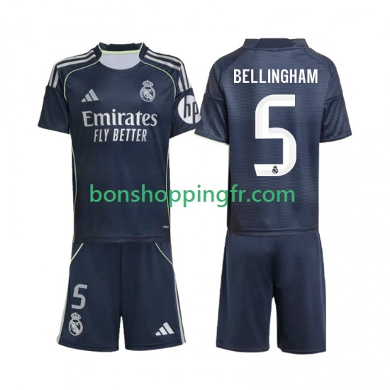Maillot Extérieur Real Madrid Jude Bellingham 5 2025-2026 Manches Courtes Jeune Enfant(+shorts) Maillot Extérieur Real Madrid Jude Bellingham 5 2025-2026 Manches Courtes Jeune Enfant(+shorts)