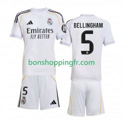 Maillot Domicile Real Madrid Jude Bellingham 5 2025-2026 Manches Courtes Jeune Enfant(+shorts)
