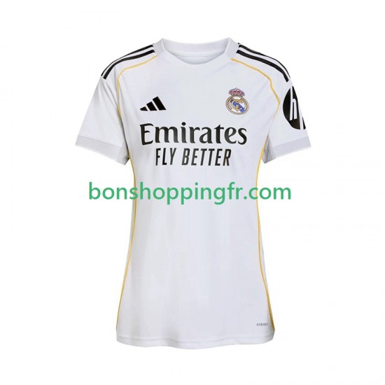 Maillot Domicile Real Madrid 2025-2026 Manches Courtes Femme Maillot Domicile Real Madrid 2025-2026 Manches Courtes Femme