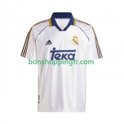 Maillot Rétro Domicile Real Madrid 1999-2000 Manches Courtes Homme