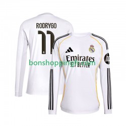 Maillot Domicile Real Madrid Rodrygo 11 2025-2026 Manches Longues Homme