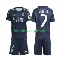 Maillot Extérieur Real Madrid Vinicius Junior 7 2025-2026 Manches Courtes Jeune Enfant(+shorts)