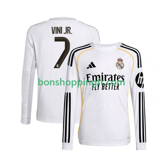 Maillot Domicile Real Madrid Vinicius Junior 7 2025-2026 Manches Longues Homme Maillot Domicile Real Madrid Vinicius Junior 7 2025-2026 Manches Longues Homme
