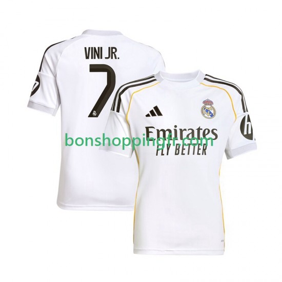 Maillot Domicile Real Madrid Vinicius Junior 7 2025-2026 Manches Courtes Homme Maillot Domicile Real Madrid Vinicius Junior 7 2025-2026 Manches Courtes Homme