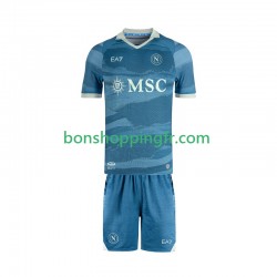 Maillot Domicile Naples SSC Special 2024-2025 Manches Courtes Jeune Enfant(+shorts)