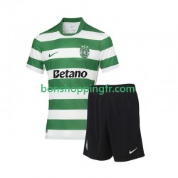 Maillot Domicile Sporting CP 2025-2026 Manches Courtes Jeune Enfant(+shorts)