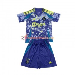 Maillot Extérieur Ajax Amsterdam 2024-2025 Manches Courtes Jeune Enfant(+shorts)