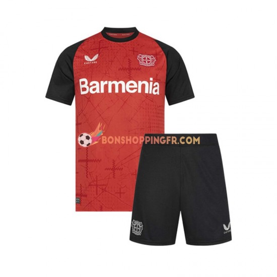 Maillot Domicile Bayer 04 Leverkusen 2024-2025 Manches Courtes Jeune Enfant(+shorts)
