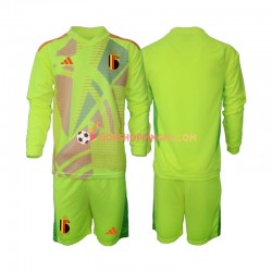 Maillot Extérieur Belgique Gardien Euro 2024 Manches Longues Jeune Enfant(+shorts)