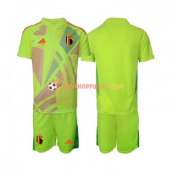 Maillot Extérieur Belgique Gardien Euro 2024 Manches Courtes Jeune Enfant(+shorts)