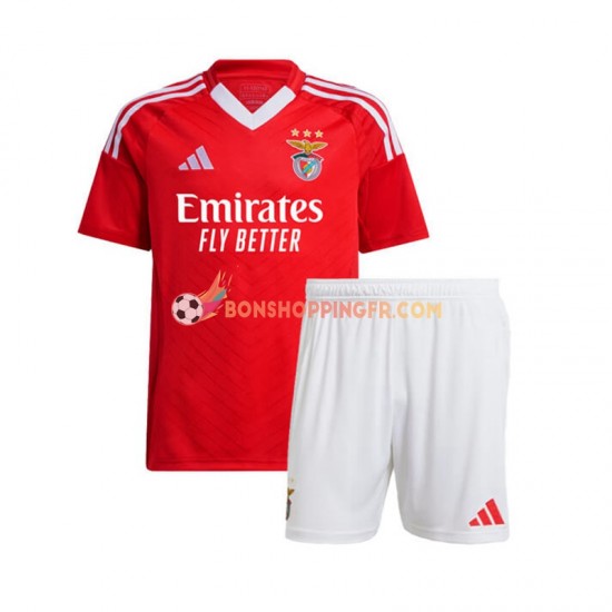 Maillot Domicile Benfica 2024-2025 Rouge Manches Courtes Jeune Enfant(+shorts)