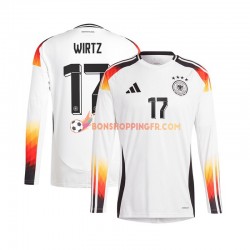 Maillot Domicile Allemagne Florian Wirtz 17 Euro 2024 Manches Longues Homme