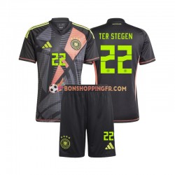 Maillot Domicile Allemagne Gardien Ter Stegen 22 Euro 2024 Manches Courtes Jeune Enfant(+shorts)