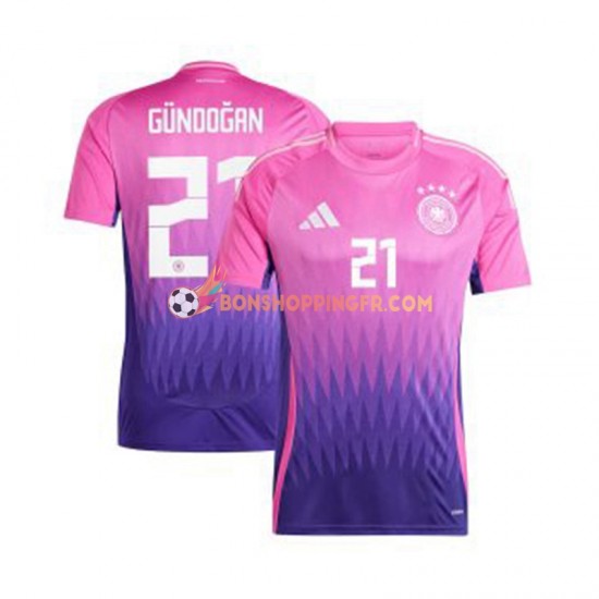 Maillot Extérieur Allemagne Ilkay Gundogan 21 Euro 2024 Manches Courtes Homme