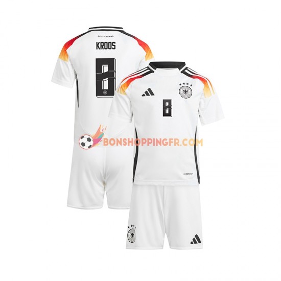 Maillot Domicile Allemagne Toni Kroos 8 Euro 2024 Manches Courtes Jeune Enfant(+shorts)