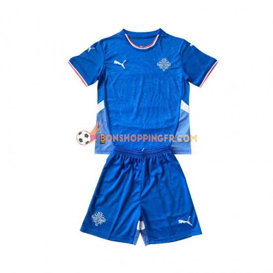 Maillot Domicile Islande 2024 Manches Courtes Jeune Enfant(+shorts)