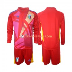 Maillot 3ème Italie Gardien Euro 2024 Rouge Manches Longues Jeune Enfant(+shorts)