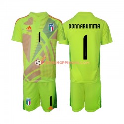 Maillot Domicile Italie Gardien Donnarumma 1 Euro 2024 Manches Courtes Jeune Enfant(+shorts)