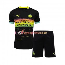 Maillot Extérieur PSV Eindhoven 2024-2025 Manches Courtes Jeune Enfant(+shorts)