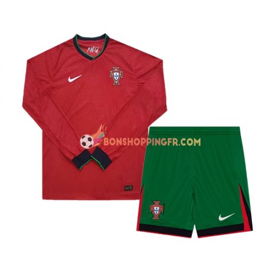 Maillot Domicile Portugal Euro 2024 Manches Longues Jeune Enfant(+shorts)