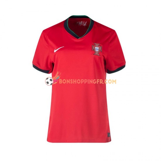 Maillot Domicile Portugal Euro 2024 Manches Courtes Femme