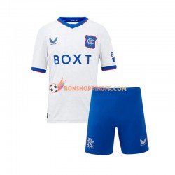 Maillot Extérieur Rangers 2024-2025 Manches Courtes Jeune Enfant(+shorts)