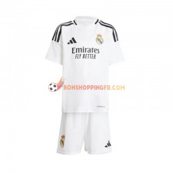 Maillot Domicile Real Madrid 2024-2025 Blanc Manches Courtes Jeune Enfant(+shorts)