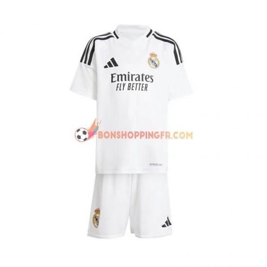 Maillot Domicile Real Madrid 2024-2025 Blanc Manches Courtes Jeune Enfant(+shorts)