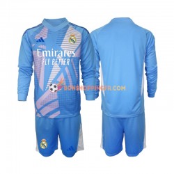 Maillot Domicile Real Madrid Gardien 2024-2025 Manches Longues Jeune Enfant(+shorts)