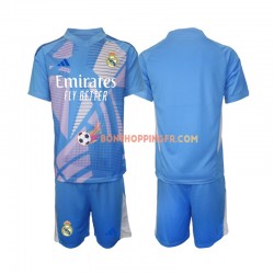 Maillot Domicile Real Madrid Gardien 2024-2025 Manches Courtes Jeune Enfant(+shorts)