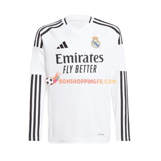 Maillot Domicile Real Madrid 2024-2025 Blanc Manches Longues Homme