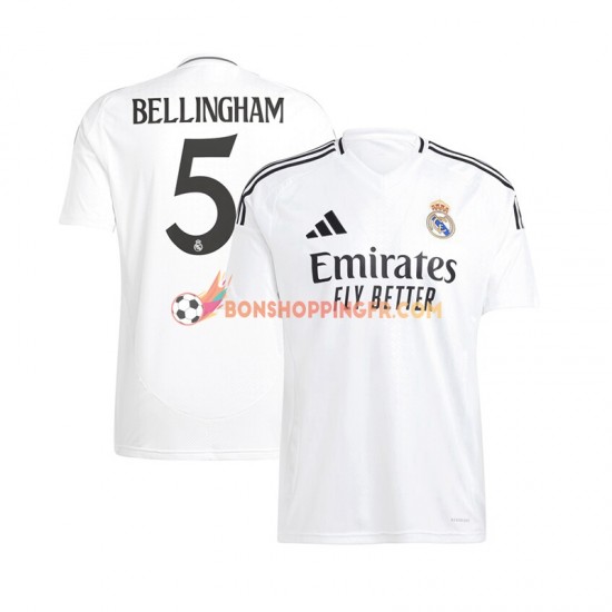 Maillot Domicile Real Madrid Jude Bellingham 5 2024-2025 Manches Courtes Homme