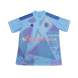 Maillot Extérieur Espagne Gardien Euro 2024 Bleu Manches Courtes Homme